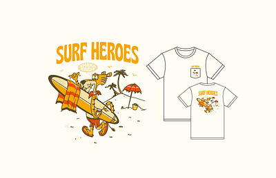 Surf Heroes apparel branding color design graphic hand lettering illustration lettering typography wip