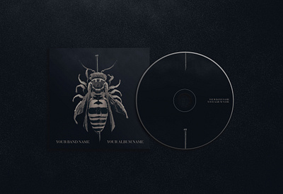 Album digipack Artwork design illustration metal template