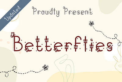 Betterflies animal branding creative cute decorative design display font illustration logo typeface