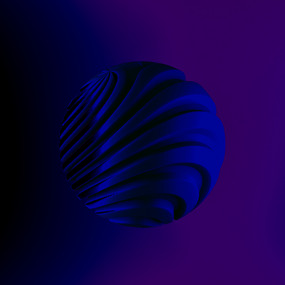 Midnight Sphere 3d blue background c4d c4dart green green sphere model soft 3d sphere