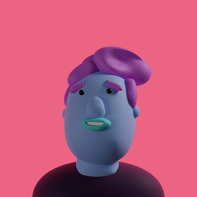 Clay-doh! 3d blender character character design clay color cute illustration lowpoly