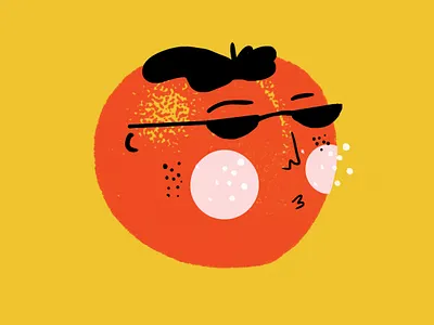 Spoiled Peach fruit illustraion peach rotten spoiled sunglasses