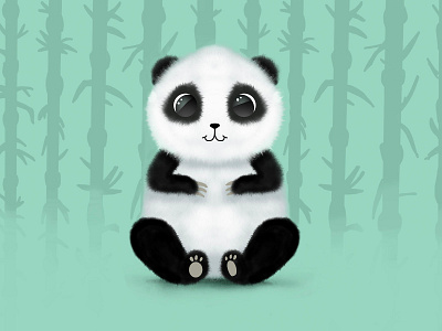 Panda bear concept cuddly bear cute cute art design forest illustration panda panda bear