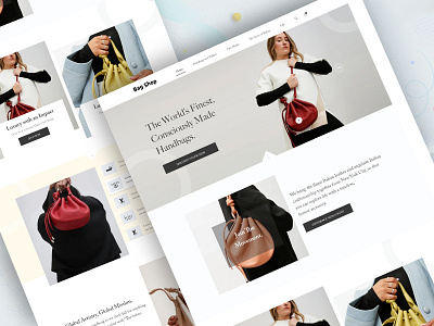 Shopify E-commerce Landing Page bag desgin design designer ecommerce design home page landing page lovepreetuiux madbrains shopify shopping ui design