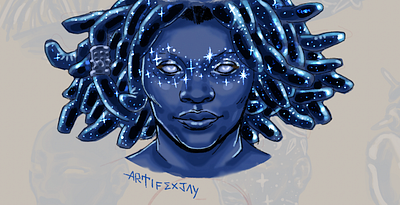 Helilah 001 character design illustration