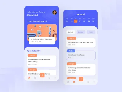 My Schedule Mobile App figma mobile app mobile app design schedule schedule app todo app ui uidesign