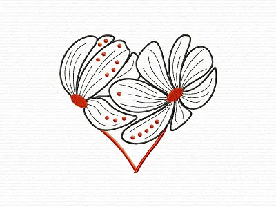Heart Shaped Flowers adobe illustrator design embroidery embroidery design embroidery digitizer embroidery digitizing embroidery digitizing company flower flowers heart hearts