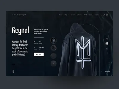 Maternal - Fashion Website Concept cart dark detail page e commerce fashion fashion website futuristic header header design header exploration header illustration hero hero image hero section landing page landing page design modern order product page sleek