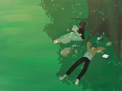Break rest art illustration