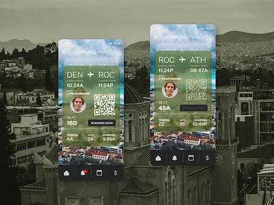 Boarding app boarding pass dailyui dailyuichallenge design design a day glassmorphism ui