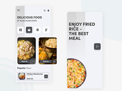 Food Delivery App-Free UI Resources app ui app ux application ui bright color dribbble best shot figma flat design food app free downloads free resources freebie ios minimal minimalism mobile app design modern modernism trendy ui uiux