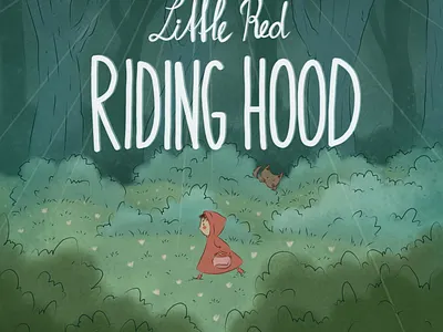 Little red riding hood art illustration typography