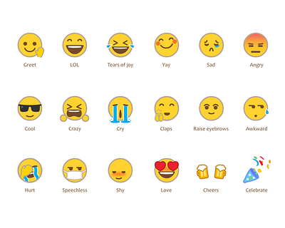Yellow face emoji animation emoji