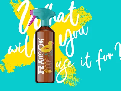 Random Cleaning all purpose bold clean cleaner cleaning logo cleaning product duck fun hipster modern natural non toxic random sustainable