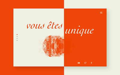 Vous Etes Unique adobexd app design illustration mockup prototype typography ui ux website design