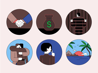 Prisoner's dilemma editorial illustration illustration illustrator magazine prisoner vector