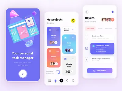 Task Management App app concept design design minimal mobile app task task manager ui ux