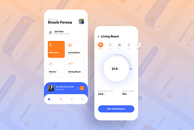 Smart Home Mobile App UI Design adobe xd app app design art cloud computing creative design designer digital home graphic design illustration inspiration smarthome ui ui design uiux uiuxdesign uiuxdesigner uxdesign wifi