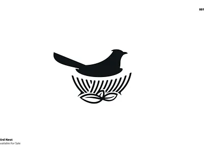 Bird Nest Logo Concept animal logo branding design icon illustration line logo logo design minimal vector vintage logo