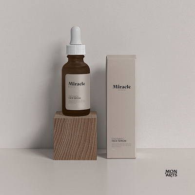 Miracle skincare branding design logo packagedesign packaging serum skincare skincare logo typography