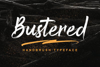 Bustered - Handbrush Typeface animation app bold branding covid19 design font handmade logo newfont typography web