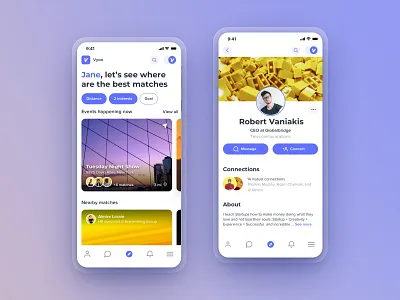 Social Community App - Vyoo activity app business clean community feed network post profile social