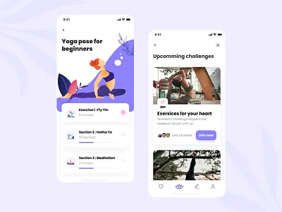 Yo Chi - Yoga Сlasses Mobile Exploration chalenge challenges classes concept app design dribbble app exercise fitness fitness app ios mobile app mvp sketch sports trainer ui ux yoga app
