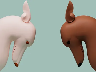 dogs 3d 3dsmax color dogs illustration