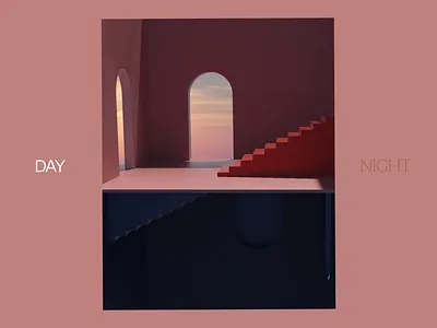 Day & Night (Sound on) 3d 3d animation 3d animator 3d art animation animator c4d cinema4d motion design octane octane render