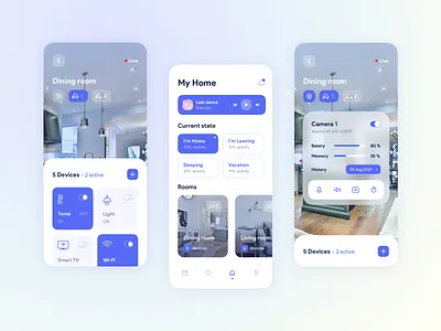 Mobile App for Smart Home branding concept dashboard design icon illustration mobile mobile app typography ui ux