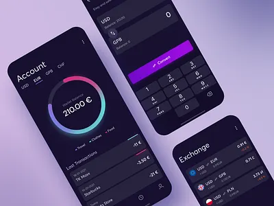 Currency Exchange Mobile App app design bank app banking design exchange exchange rate itmagination mobile mobile app design mobile banking ui ux