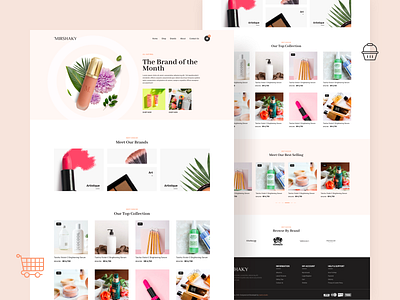 MIRSHAKY - Leaders of Beauty & Health Products standard in MENA beauty branding clean colorful design ecommerce elegant flat illustration online shop online store product shop sketch ui ux web web design website