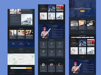 Construction Company Website design by Pharoah construction company construction website dashboard design figma design figmaafrica landing page landing page design landing page template pharoah ui ux design ui design uidesign uiux website website design