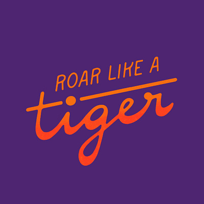Roar like a Tiger digital handlettering illustration lettering letters logo procreate procreate app procreate art roar sans serif script tiger type typography