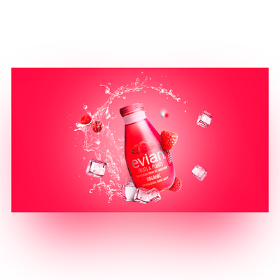 Evian - Advertising collage adobe photoshop advertising banner banner design collage design fresh ice illustration photoshop water