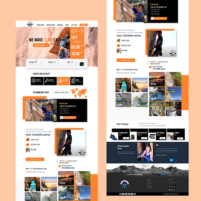 climb design elegant landing page photoshop simple sport sport travel sports sports design ui ux website