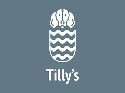 Tilly's Grooming Pod branding design dog icon illustration logo minimal pet petshop simple typography vector