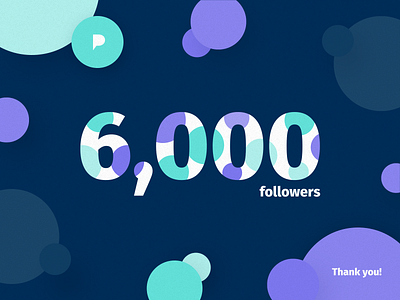 6K Followers on Twitter 6k artwork brand branding celebration color palette colorpicker design engagement followers following illustration inspiration purple social media thank you turquoise twitter