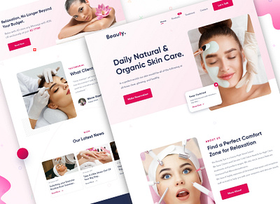 BEAUTY - Spa & Beauty Website Design branding concept conceptual design creative design interface landing page logo product design typography ui user experience ux web website design