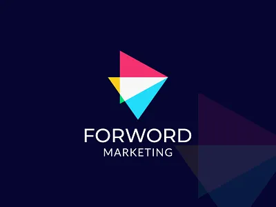 forword marketing logo best logo best logo designer in dribbble brand identity branding business digital marketing forwarding forword marketing minimal modern modern logo modern logo designer modernism overlapping overlay pictorial mark play typography vector