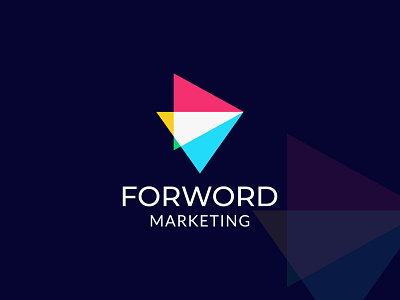 forword marketing logo best logo best logo designer in dribbble brand identity branding business digital marketing forwarding forword marketing minimal modern modern logo modern logo designer modernism overlapping overlay pictorial mark play typography vector