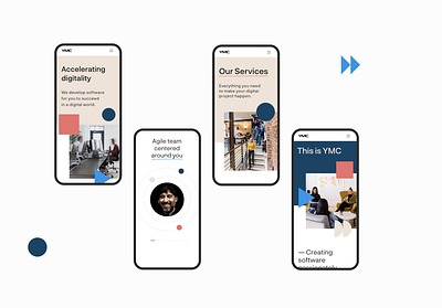 YMC Mobile Experience brutalism clean clean ui experience geometric grid mobile mobile design mobile ui modern modern design swiss type design uiux