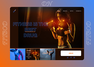 FITBOD design minimal ui ux web website