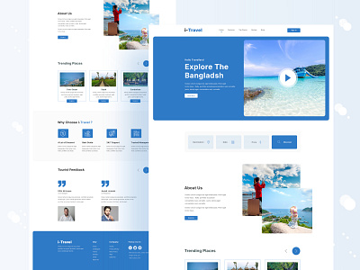 Travel Website Landing Page Design 2021 trends creative design dribbble best shot landing page design travel travel design travel ui travel website trendy design uidesign ux design ux design agency web web template design webdesign