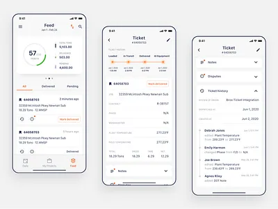 Construction Tech Mobile App clean design clean ui construction construction tech construction website heavy construction industry heavyconstruction ios app ios app design lightweight mobile app design mobile design mobile ui trucking uidesign uxdesign uxui