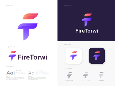 Brand identity logo design for Fire Torwi | Letter F + T+ Leaves a b c d e f g h i j k l m n abstract app icon brand identity branding branding agency conceptual creative branding f letter fire j u m p e d o v e r l a z y d o g leaves logo design logotype minimalist logo modern logo monogram letter mark o p q r s t u v w x y z t h e q u i c k b r o w n f o x