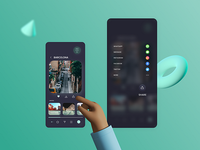 Share process design 2021 3d app clean clean design clean ui dark dark mode mobile app share ui uidesign userinterface ux design uxdesign uxui webdesign