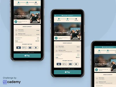 Movie Checkout Screen app checkout design movie pay price ticket ui