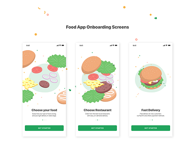 Onboarding Screen UI design food food app modern onboarding illustration onboarding ui ui uiux