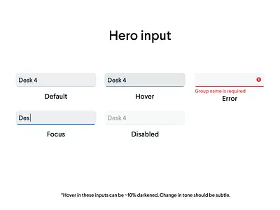 Outlining input states form forms input states